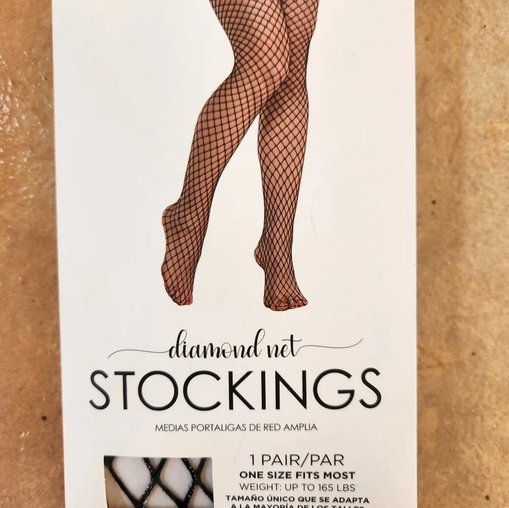 Diamond Net Stockings, New, Adult One size